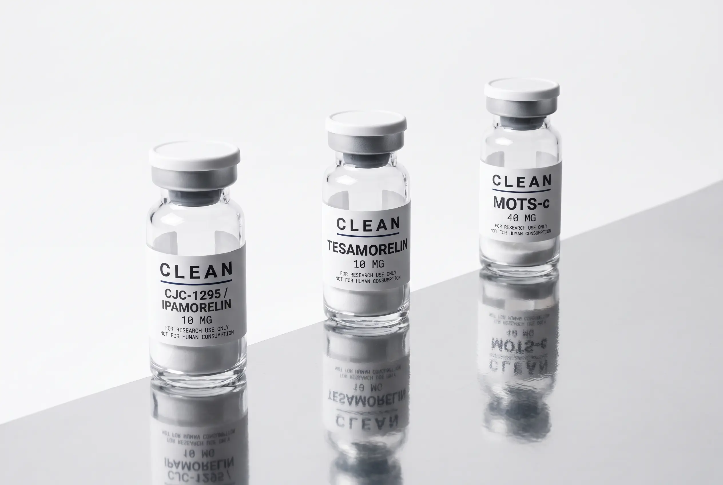 CJC-1295 / Ipamorelin (No DAC) · Tesamorelin · MOTS-c